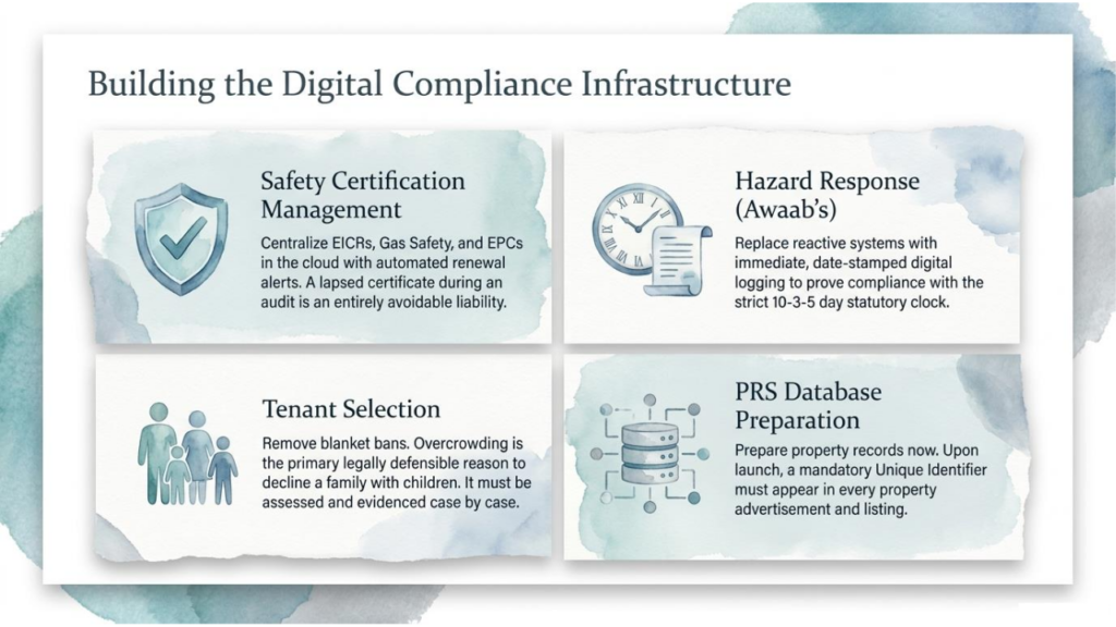 Digital compliance infrastructure supporting renters' rights and local authorities.